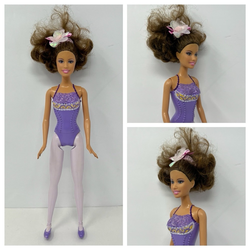 Barbie Doll Ballerina I Can Be Ballerina Purple 2009 with brown hair